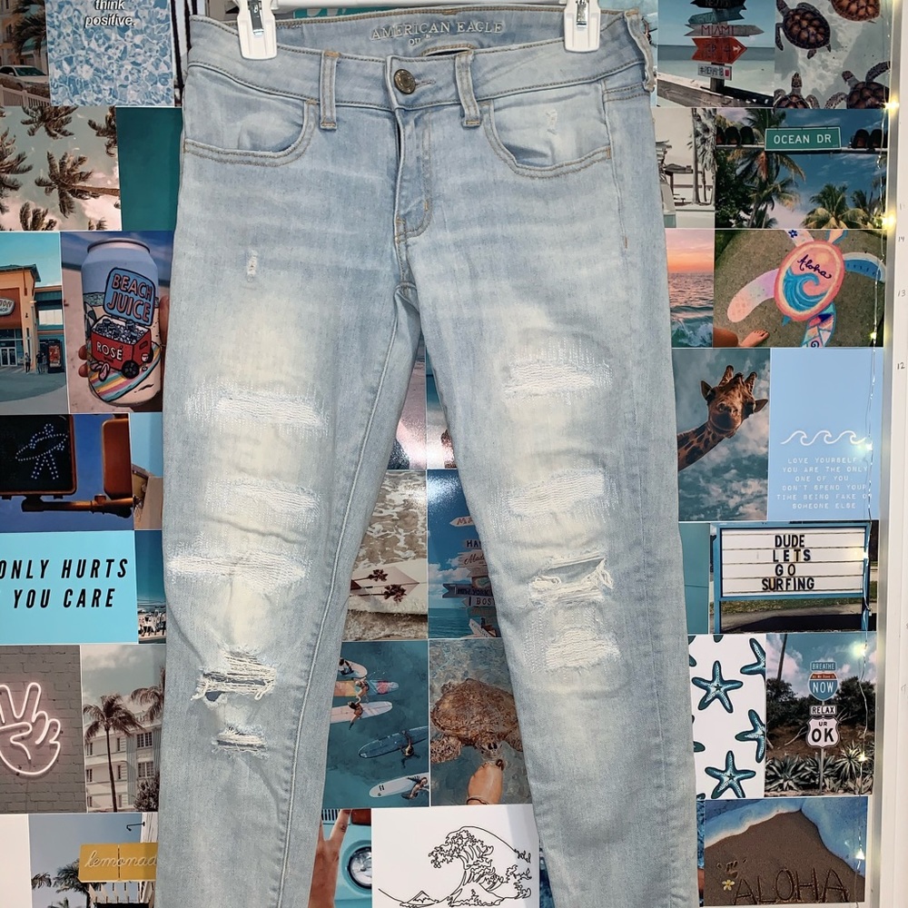 Light Wash Super Stretch American Eagle Jeans